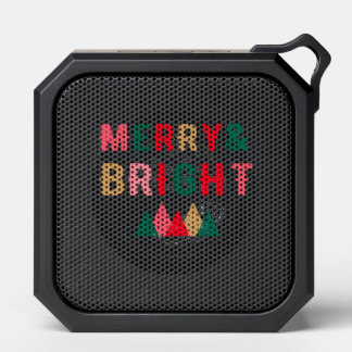 Green Red and Brown Bold Typography Bluetooth Speaker