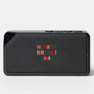 Green Red and Brown Bold Typography Bluetooth Speaker