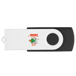 Green Red and Brown Bold Typography Flash Drive