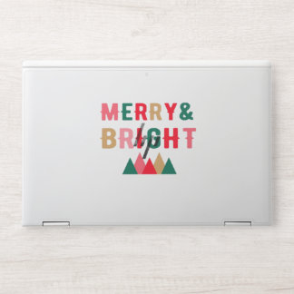 Green Red and Brown Bold Typography HP Laptop Skin