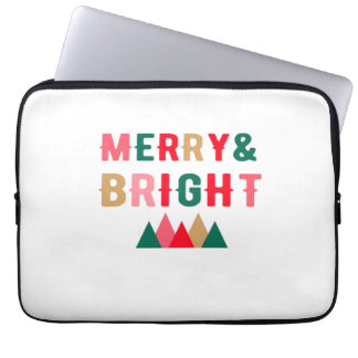 Green Red and Brown Bold Typography Laptop Sleeve