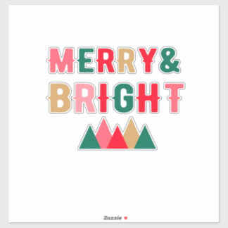 Green Red and Brown Bold Typography Sticker