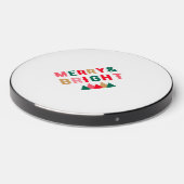 Green Red and Brown Bold Typography Wireless Charger (Front 2)