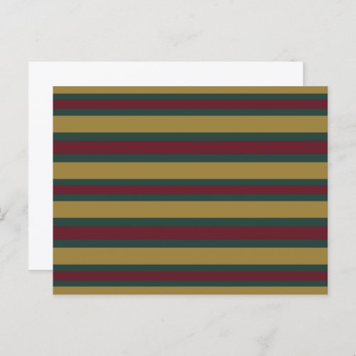 Green Red And Gold Christmas Candied Striped Postcard