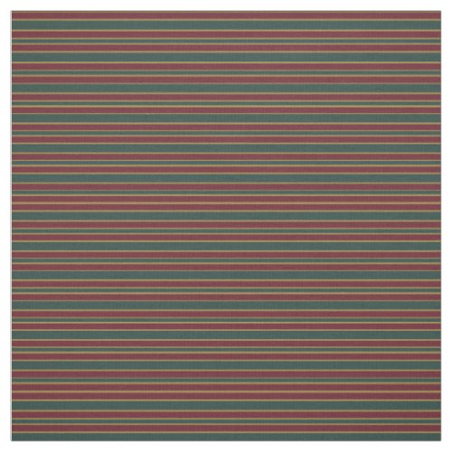 Green Red And Gold Christmas Candy Stripes Fabric