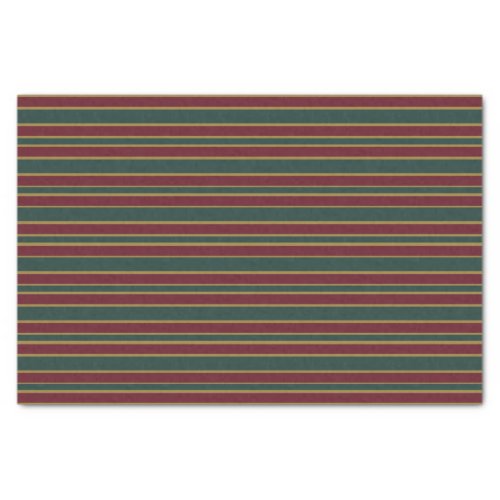 Green Red And Gold Christmas Candy Stripes Tissue Paper