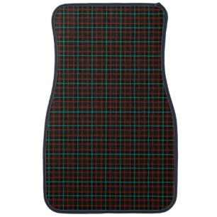 Green Red Black Plaid Car Floor Mat