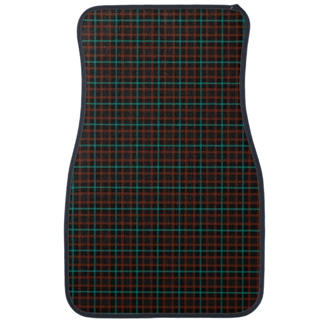 Green Red  Black Plaid  Car Floor Mat (Front)