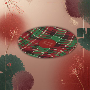 green red black scottish celtic tartan wedding paper plates