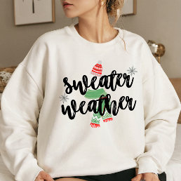 Green-Red-Black Sweater Weather Winter T-Shirt