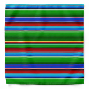Green Red Blue Mexican Sarape Bandana