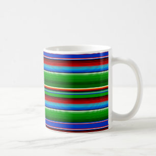 Green Red Blue Mexican Sarape Coffee Mug