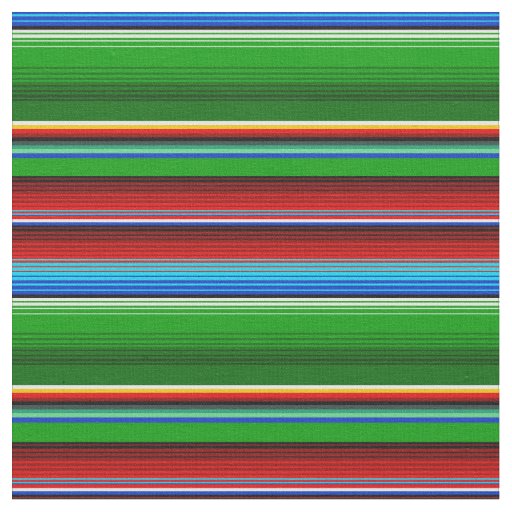 Green Red Blue Mexican Sarape Fabric
