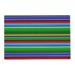 Green Red Blue Mexican Sarape Placemat