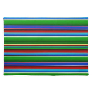 Green Red Blue Mexican Sarape Placemat