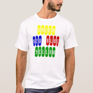 GREEN,RED,BLUE,YELLOW, tshirt