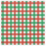 Green &amp; Red Bright Christmas Gingham Plaid/ Tartan Fabric