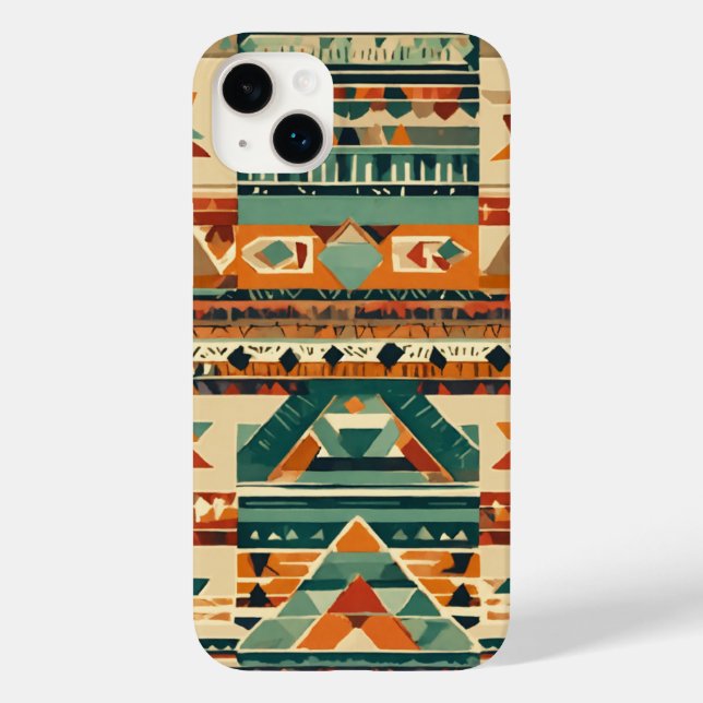 green red brown white round shape tribe  Case-Mate iPhone case (Back)