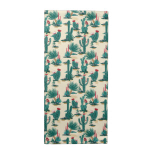 Green & Red Cactus Pattern Cloth Napkin