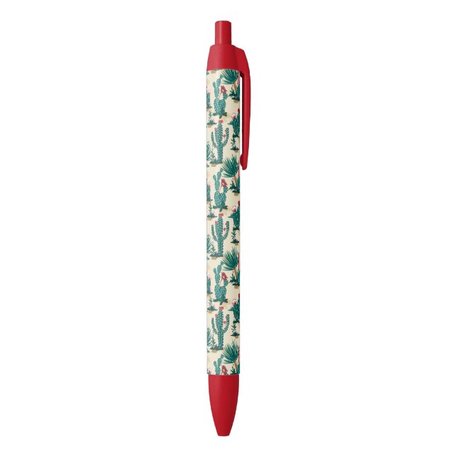 Green & Red Cactus Pattern Pen (Bottom (Vertical))