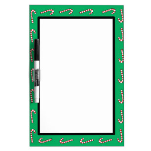 Green red candycane design dry erase board