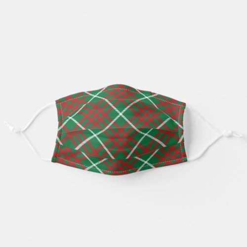 Green  Red Check Adult Cloth Face Mask