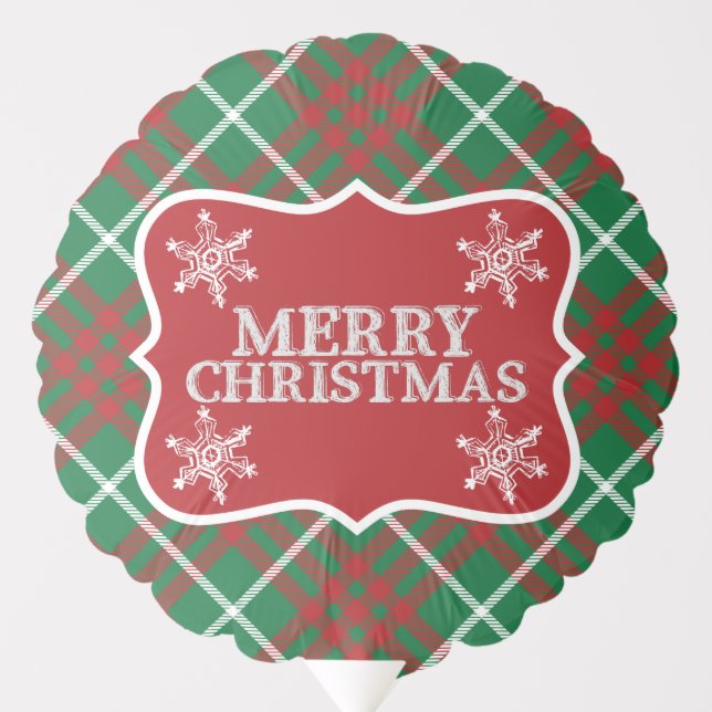 Green & Red Check Balloon (Front)