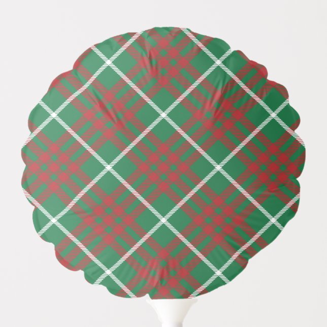Green & Red Check Balloon (Front)
