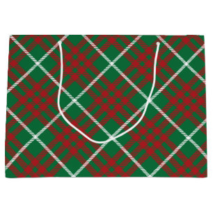 Green & Red Check Large Gift Bag