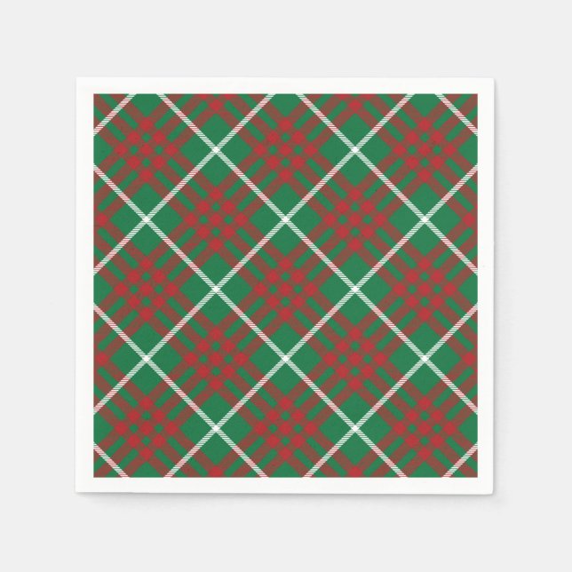 Green & Red Check Napkins (Front)