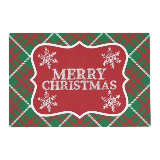 Green & Red Check Placemat (Front)