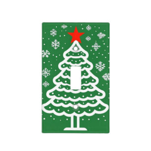 Green & Red Christmas Light Switch Cover