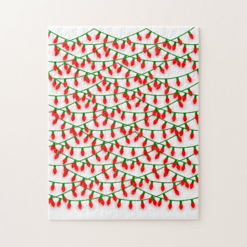 Green  Red Christmas Lights Frustrating Jigsaw Puzzle