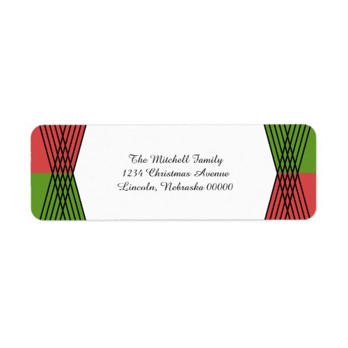 Green Red Colorful Deco Address Labels