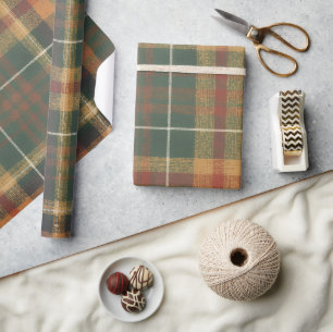 Green, Red & Cream Holiday Wrapping Paper