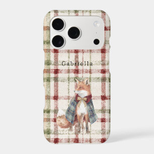 Green Red Cream Stripes Fox  iPhone 17 Pro Case