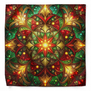 Green Red Decorative Holiday Bandana