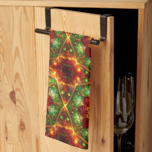 Green Red Decorative Holiday Kitchen Towel