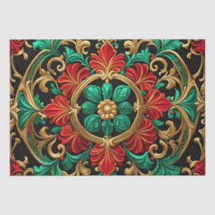 Green Red Decorative Holiday Tissue Paper