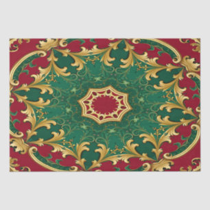 Green Red Decorative Holiday Tissue Paper