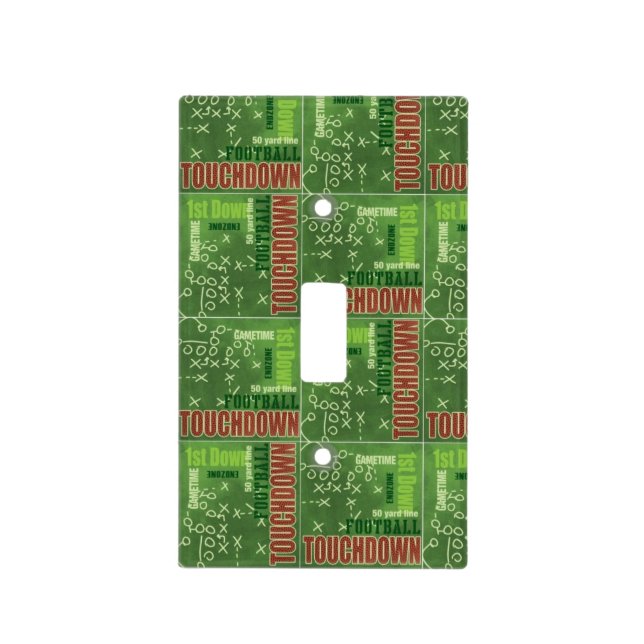 Green Red Football Sports Game Light Switch Cover (Front)