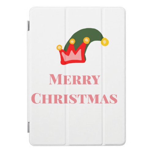 Green red hat merry Christmas add name text name iPad Pro Cover