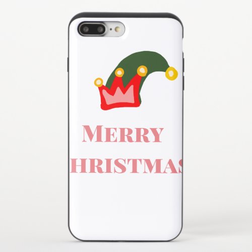 Green red hat merry Christmas add name text name iPhone 87 Plus Slider Case