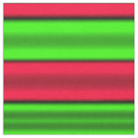 Green &amp; Red Horizontal Stripes Fabric