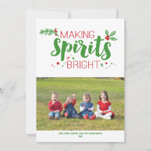 Green & Red Making Spirits Bright 2015 Holiday