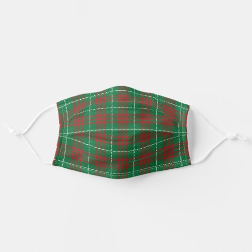 Green  Red Plaid Adult Cloth Face Mask