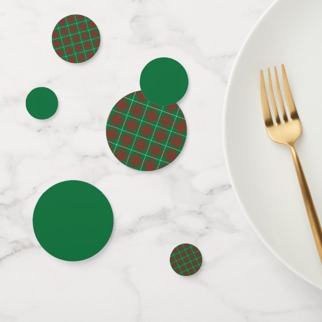 Green & Red Plaid Confetti (Group)