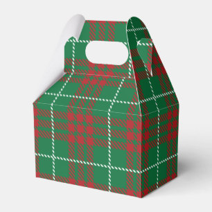 Green & Red Plaid Favor Boxes