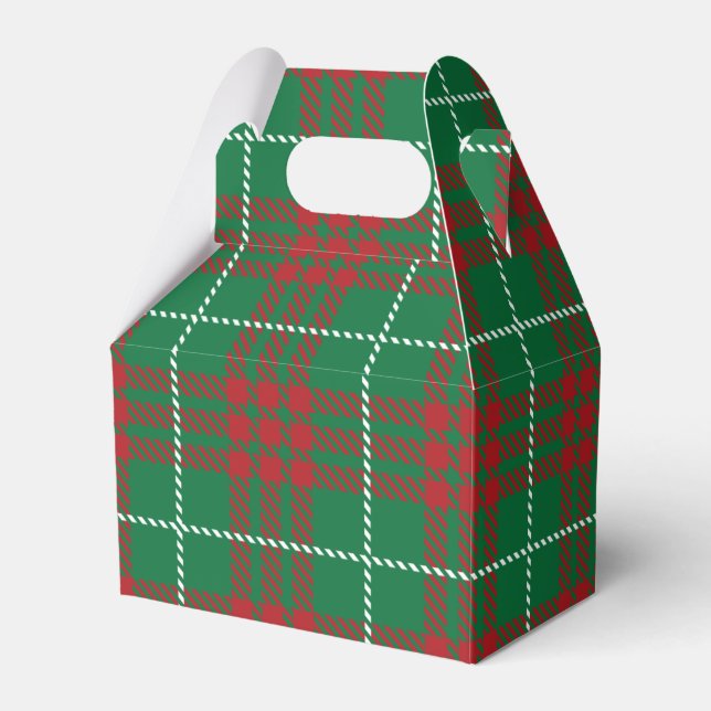 Green & Red Plaid Favor Boxes (Front Side)