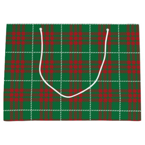 Green  Red Plaid Large Gift Bag